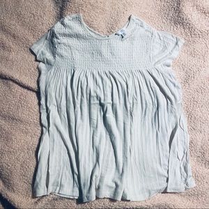 Flowy cream short sleeve blouse